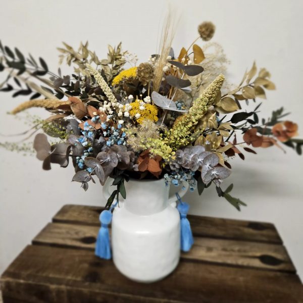 Jarrón Tulú cerámica y flores preservadas - Flowershop Elche